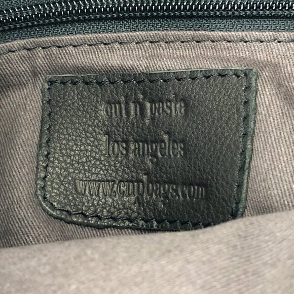 Cut ‘n Paste Black Slouchy Leather Shoulder Bag | Convertible Style - Picture 7 of 11